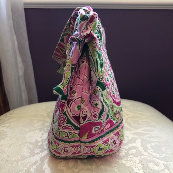 Vera Bradley | Sherry Pinwheel Pink Print Satchel - Picture 2 of 8